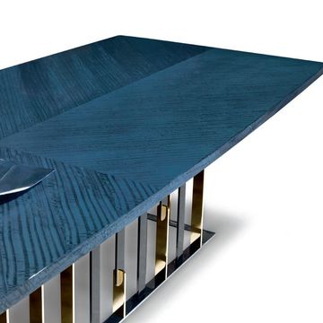 Elegant dining table with marble top by Zanaboni - view 5