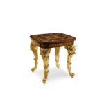 Set of coffee tables with legs decorated with gold finish and ivory patina by Zanaboni - view 4