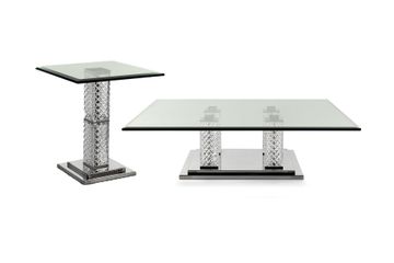 Coffee tables set in contemporary style central T103/C, lateral T103/S by Zanaboni - view 2