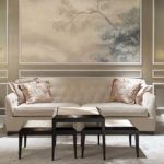 Set of coffee tables with a contemporary design with glass top and brass details by Zanaboni - view 5