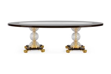 Dining table in ebony and marble signed by ZANABONI by Zanaboni - view 2
