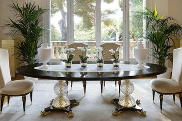 Dining table in ebony and marble signed by ZANABONI by Zanaboni - view 4