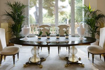 Dining table in ebony and marble signed by ZANABONI by Zanaboni - view 6
