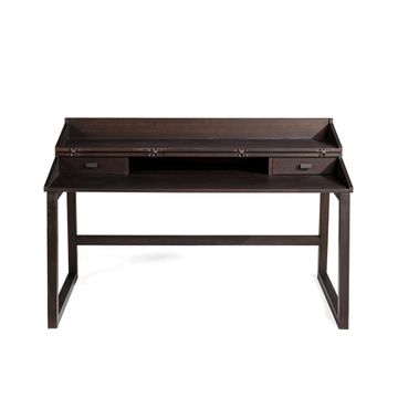 Modern concealed secretary desk in mocha color by Zanaboni - view 3