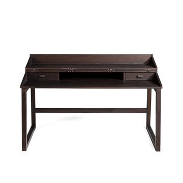 Modern concealed secretary desk in mocha color by Zanaboni - view 5
