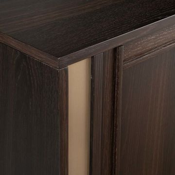 Sideboard In heat-treated oak with champagne-finish brass details by Zanaboni - view 6