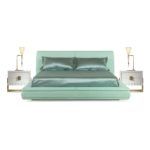 Lacquered bedside table with bronzed brass base. by Zanaboni - view 4