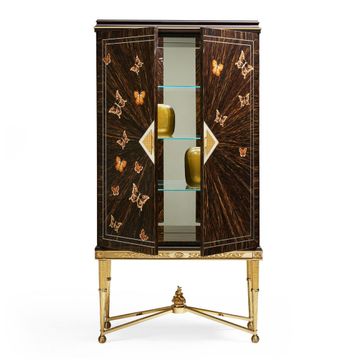 cabinet inlaid with butterflies and precious materials by Zanaboni - view 6