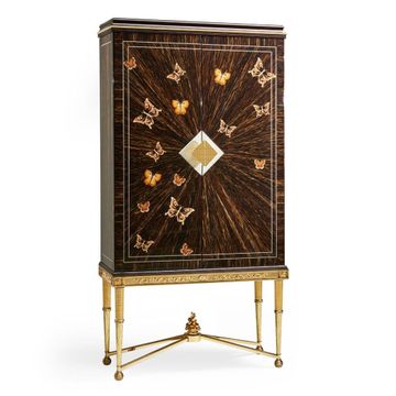 cabinet inlaid with butterflies and precious materials by Zanaboni - view 3