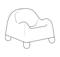 Gomma Armchair by Zanotta - view 2