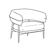 Nena Lounge Armchair by Zanotta - view 2