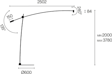 Nino sbraccio Floor lamp by ZAVA - view 2