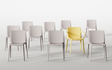 Fluit recycled chairs by ACTIU - view 4