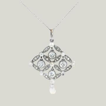 Platinum Art Deco Pendant by Abchome