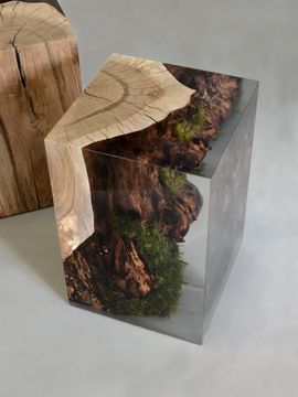 STUMP Stool - Walnut by Alcarol - view 4