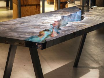 Moon Table - Steel Legs Edition by Alcarol - view 3