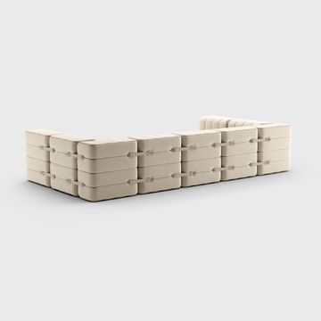 Modular lounge sofa in Jet fabric - 15 sofa modules by Ambivalenz - view 4