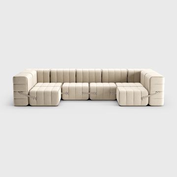 Modular lounge sofa in Jet fabric - 15 sofa modules by Ambivalenz - view 2