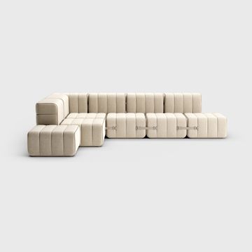 Modular 2-seater Sofa in Jet Fabric - 4 Sofa Modules by Ambivalenz - view 3