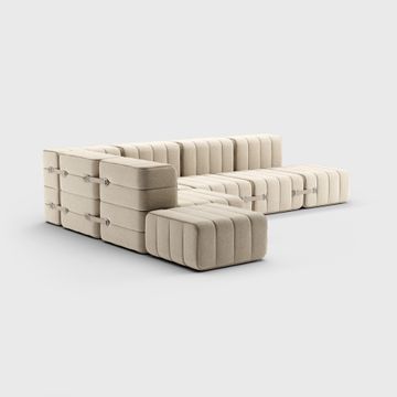 Modular 2-seater Sofa in Jet Fabric - 4 Sofa Modules by Ambivalenz - view 4