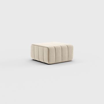 Stool for modular sofa - single sofa module in Jet fabric by Ambivalenz - view 5