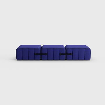 Oneseater Modular Sofa in Jet Fabric - 3 Sofa Modules by Ambivalenz