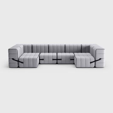 Modular lounge sofa in Jet fabric - 15 sofa modules by Ambivalenz - view 5