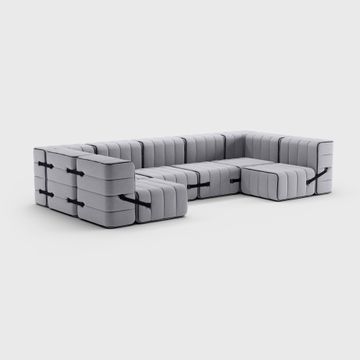 Modular lounge sofa in Jet fabric - 15 sofa modules by Ambivalenz - view 6