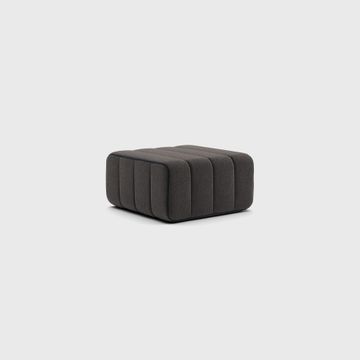 Stool for modular sofa - single sofa module in Jet fabric by Ambivalenz
