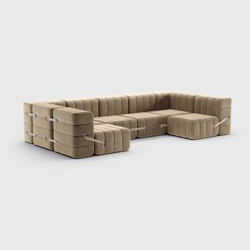 Modular lounge sofa in Barcelona fabric - 15 sofa modules by Ambivalenz