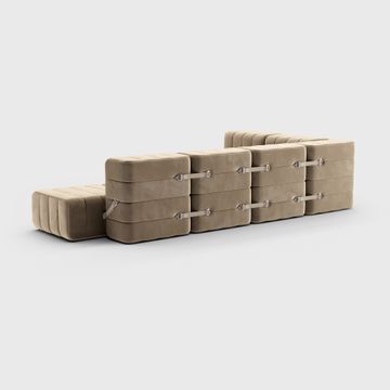 Modular 2-seater Sofa in Barcelona Fabric - 4 Sofa Modules by Ambivalenz - view 7