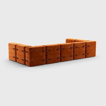 Modular lounge sofa in Barcelona fabric - 15 sofa modules by Ambivalenz - view 4