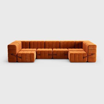 Modular lounge sofa in Barcelona fabric - 15 sofa modules by Ambivalenz - view 3