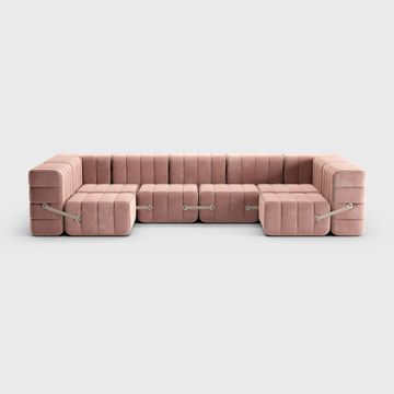 Modular lounge sofa in Barcelona fabric - 15 sofa modules by Ambivalenz - view 9