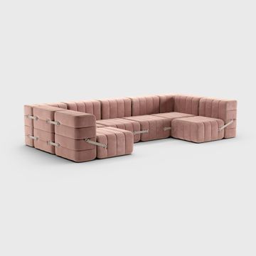 Modular lounge sofa in Barcelona fabric - 15 sofa modules by Ambivalenz - view 8