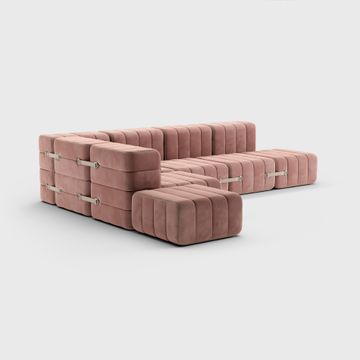 Modular 2-seater Sofa in Barcelona Fabric - 4 Sofa Modules by Ambivalenz - view 9