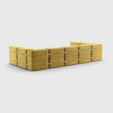 Modular lounge sofa in Barcelona fabric - 15 sofa modules by Ambivalenz - view 7