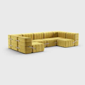 Modular lounge sofa in Barcelona fabric - 15 sofa modules by Ambivalenz - view 6