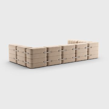Modular lounge sofa in Dama fabric - 15 sofa modules by Ambivalenz - view 4