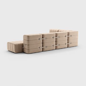 Two-seater Modular Sofa in Dama Fabric - 4 Sofa Modules by Ambivalenz - view 7