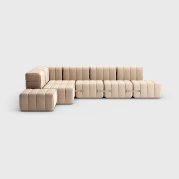 Two-seater Modular Sofa in Dama Fabric - 4 Sofa Modules by Ambivalenz
