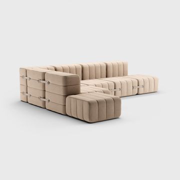 Two-seater Modular Sofa in Dama Fabric - 4 Sofa Modules by Ambivalenz - view 6