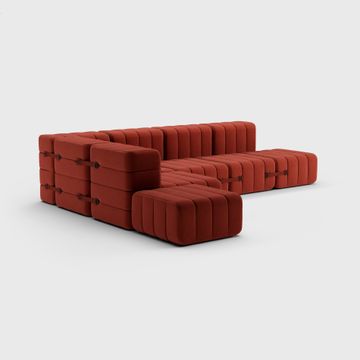 Two-seater Modular Sofa in Dama Fabric - 4 Sofa Modules by Ambivalenz - view 2