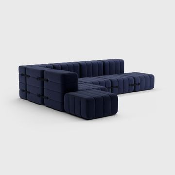 Two-seater Modular Sofa in Dama Fabric - 4 Sofa Modules by Ambivalenz - view 9