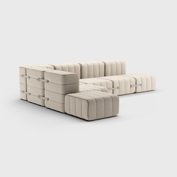 Two-seater Modular Sofa in Sera Fabric - 4 Sofa Modules by Ambivalenz - view 2