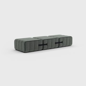 Modular single-seater sofa / lounger in Sera fabric - 3 sofa modules by Ambivalenz - view 5