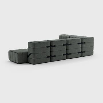 Two-seater Modular Sofa in Sera Fabric - 4 Sofa Modules by Ambivalenz - view 7