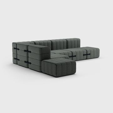 Two-seater Modular Sofa in Sera Fabric - 4 Sofa Modules by Ambivalenz - view 6