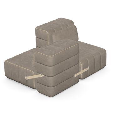 ANGEBOT - Modulares 2-Sitzer Sofa im Stoff Barcelona VOLE - 4 Sofa Module + 2 Kissen by Ambivalenz - view 6