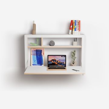 Fläpps Box Desk 100x60x20 - Wall Mounted Desk with Storage by Ambivalenz - view 5